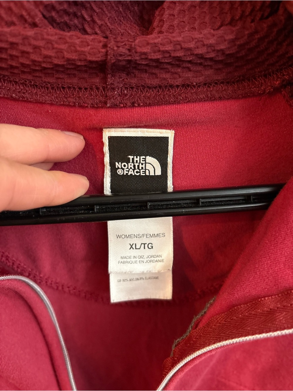 The North Face Women's Wine and Burgundy Half-Zip Pullover xlarge - Picture 8 of 9